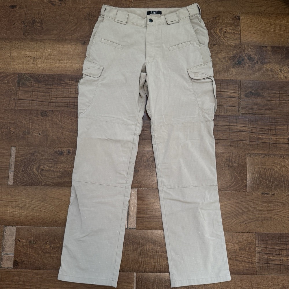 5.11 Tactical RipStop Pants Mens 32 x 34 Khaki Stone Cargo